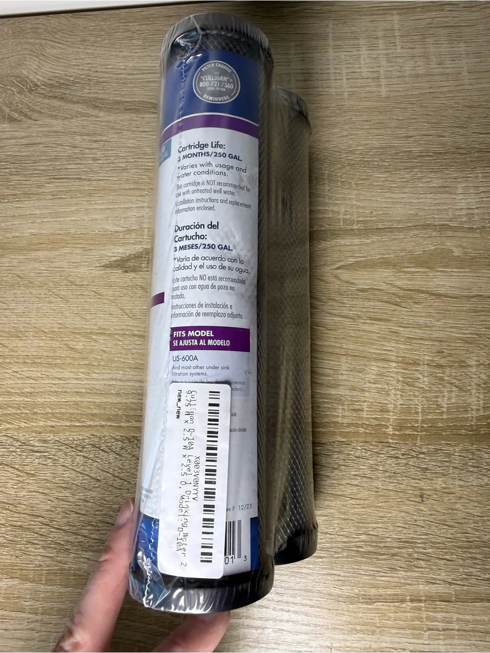 Under Sink Replacement Water Filter Cartridge - Blue (2 Pack)